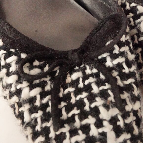 Vintage Premier Collection Houndstooth Heeled Mules, Size 6.5, Made in Paris - Picture 9 of 12